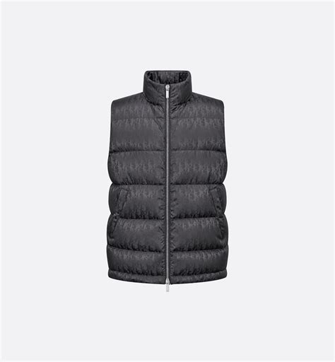 dior vest grey|Dior Oblique Down Vest Gray Technical Jacquard .